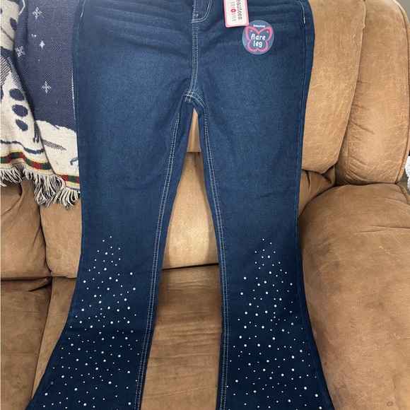 Beautees Denim - Girls Beautees flare jeans with rhinestones. New with tags.